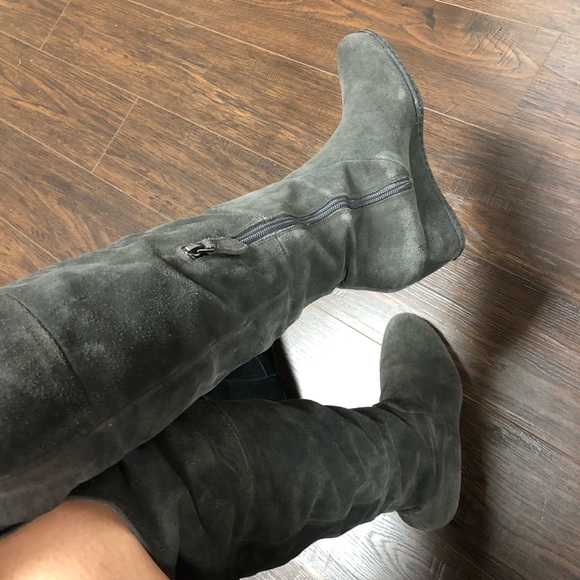 Franco Sarto Shoes - Franco Sarto dark gray over the knee boots